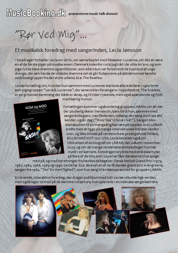 Et musikalsk foredrag med sangerinden, Lecia Jønsson